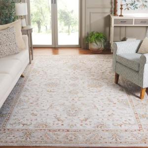 SAFAVIEH Area Rug 8×10 – Culture Collection – Large – Ivory & Rust, Traditional Oriental Design, Ideal for Living Room, Bedroom, Office, Dining Space (CUL1530A)(Ivory/Rust)