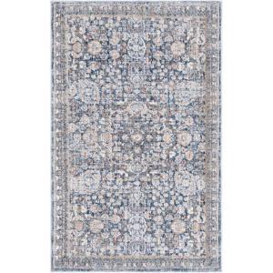SAFAVIEH Area Rug 8×10 – Harlow Collection – Large – Ivory Blue & Grey, Traditional Design, Ideal for Living Room, Bedroom, Office, Dining Space (HAR163M)(Ivory Blue/Grey)