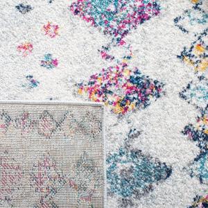 SAFAVIEH Area Rug 8×10 – Madison Collection – Large – Ivory & Dark Blue, Moroccan Boho Distressed Design, Non-Shedding & Easy Cleaning, Ideal for Living Room, Bedroom, Office, Dining Space (MAD798B)(Grey/Purple)