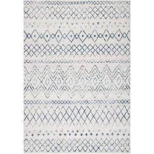 SAFAVIEH Area Rug 8×10 – Madison Collection – Large – Ivory & Dark Blue, Moroccan Boho Distressed Design, Non-Shedding & Easy Cleaning, Ideal for Living Room, Bedroom, Office, Dining Space (MAD798B)(Ivory/Navy)
