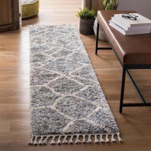 SAFAVIEH Berber Fringe Shag Collection Area Rug – 5’3″ x 7’6″, Grey & Cream, Moroccan Design, Non-Shedding & Easy Care, 1.2-inch Thick Ideal for High Traffic Areas in Living Room, Bedroom (BFG629F)(Grey/Cream)