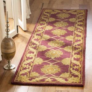 SAFAVIEH Heritage Collection 5′ x 8′ Black HG314A Handmade Traditional Oriental Premium Wool Area Rug(Maroon)