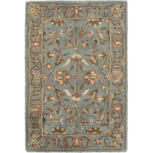 SAFAVIEH Heritage Collection Area Rug – 5′ x 8′, Blue & Blue, Handmade Traditional Oriental Wool, Ideal for High Traffic Areas in Living Room, Bedroom (HG969A)(Blue)