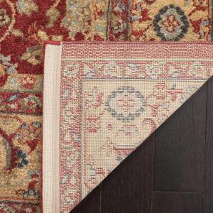 SAFAVIEH Mahal Collection Area Rug – 5’1″ x 7’7″, Red & Natural, Traditional Oriental Design, Non-Shedding & Easy Care, Ideal for High Traffic Areas in Living Room, Bedroom (MAH699A)(Red/Natural)