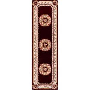SAFAVIEH Naples Collection Area Rug – 8′ x 10′, Light Blue & Ivory, Handmade Wool, Oriental Pattern, Ideal for Living Room, Bedroom, Dining Space, Home Office (NA901J-8)(Red/Ivory)