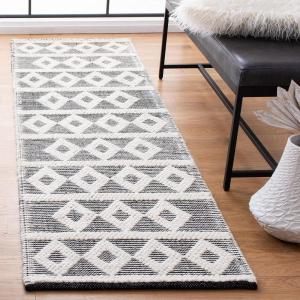 SAFAVIEH Natura Collection Accent Rug – 4′ x 6′, Ivory & Black, Handmade Wool, Ideal for High Traffic Areas in Entryway, Living Room, Bedroom (NAT479A)(Ivory/Black)