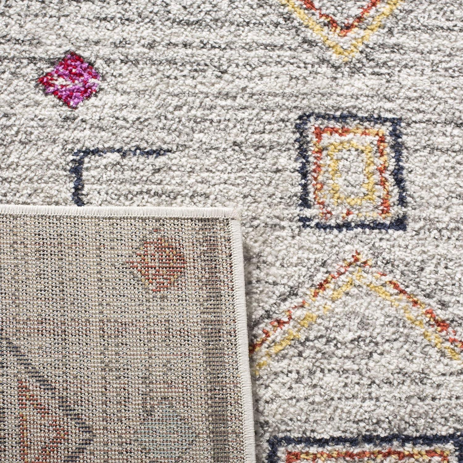 image:imageSAFAVIEH Area Rug 8x10 Adirondack Collection Large Navy amp Silver Moroccan Boho Tribal Design NonShedding amp Easy Cleaning Ideal for Living Room Bedroom Office Dining Space ADR208NLight GreyRed