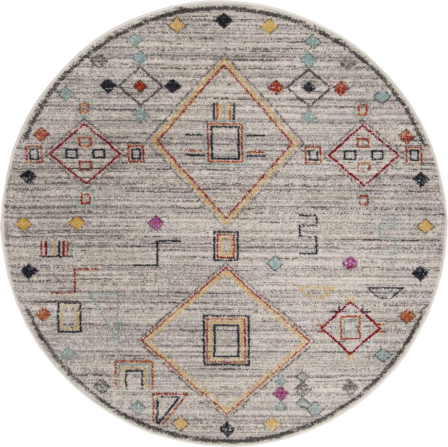 image:imageSAFAVIEH Area Rug 8x10 Adirondack Collection Large Navy amp Silver Moroccan Boho Tribal Design NonShedding amp Easy Cleaning Ideal for Living Room Bedroom Office Dining Space ADR208NLight GreyRed
