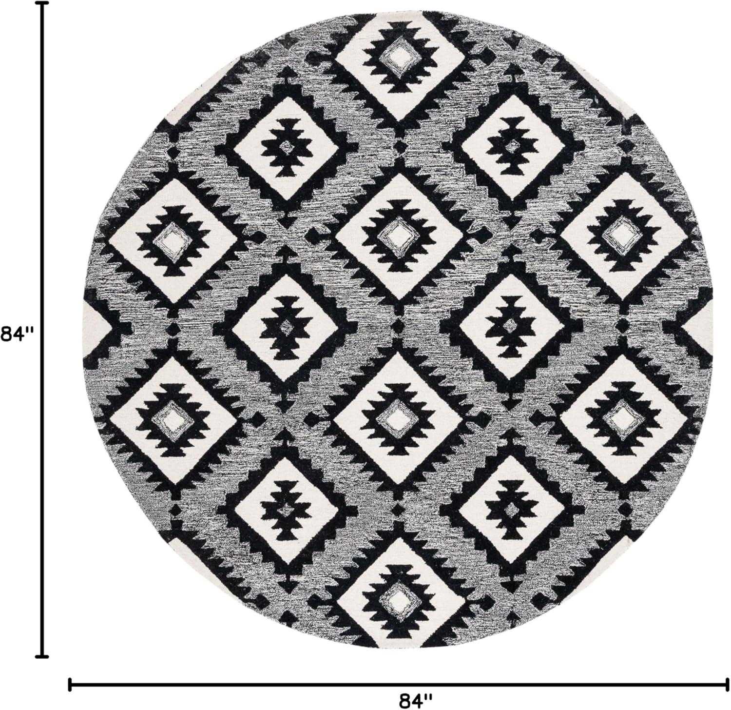 image:imageSAFAVIEH Area Rug 8x10 Aspen Collection Large Charcoal amp Black Handmade Wool Ideal for Living Room Bedroom Office Dining Space APN813ZCharcoalBlack