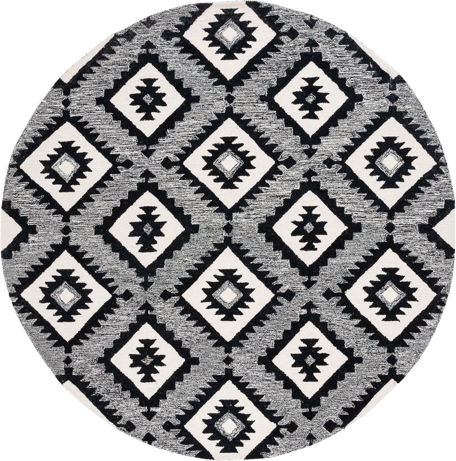 image:imageSAFAVIEH Area Rug 8x10 Aspen Collection Large Charcoal amp Black Handmade Wool Ideal for Living Room Bedroom Office Dining Space APN813ZCharcoalBlack