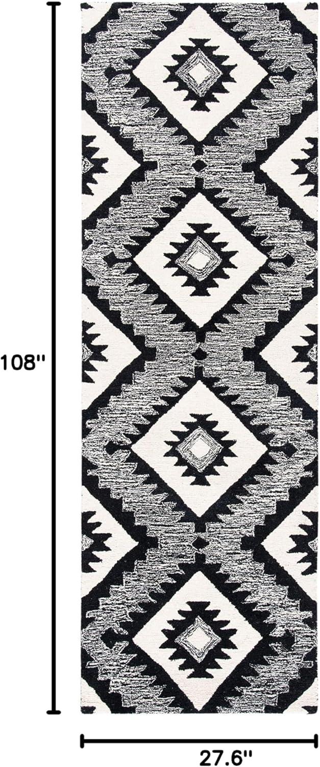 image:imageSAFAVIEH Area Rug 8x10 Aspen Collection Large Charcoal amp Black Handmade Wool Ideal for Living Room Bedroom Office Dining Space APN813ZCharcoalBlack