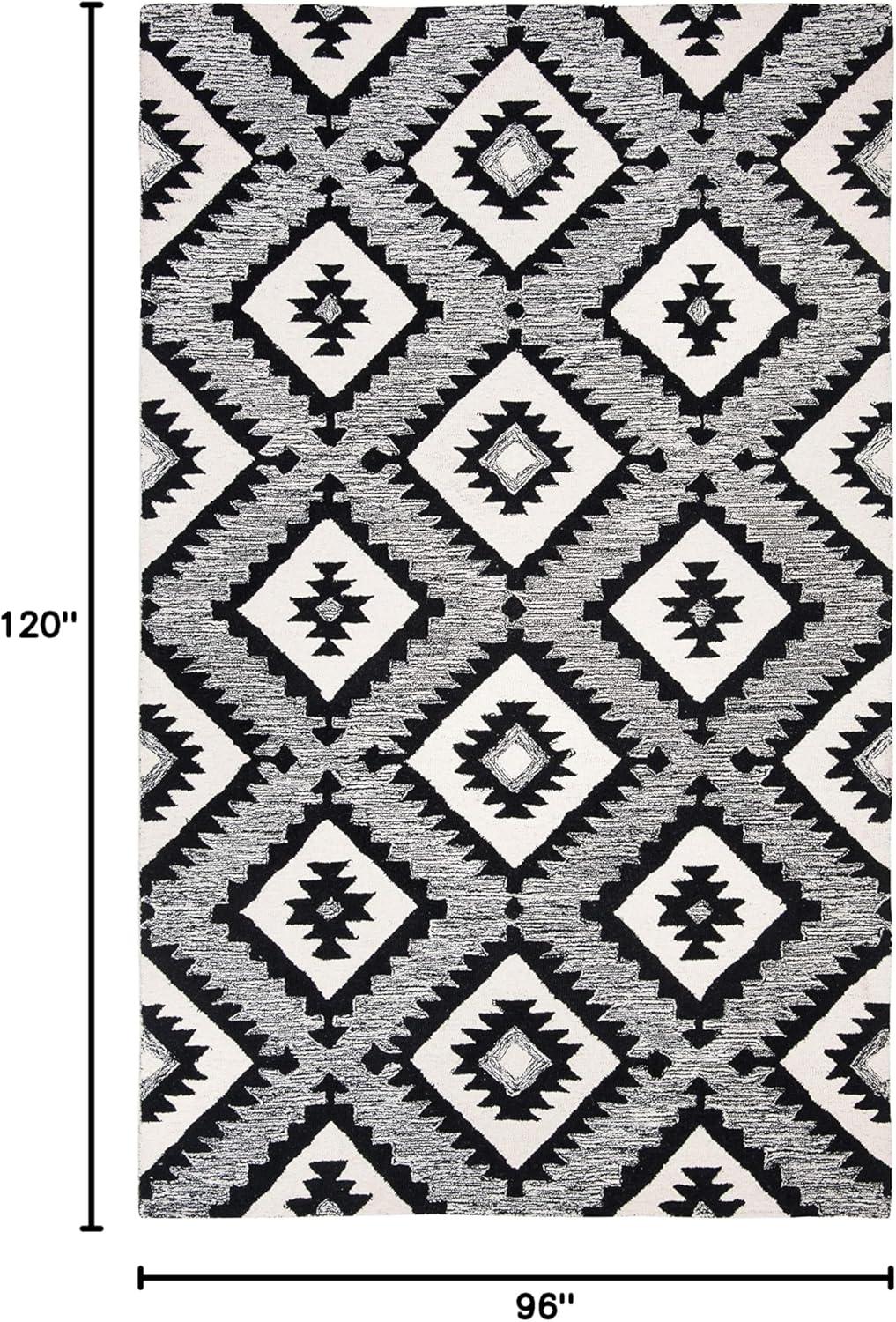 image:imageSAFAVIEH Area Rug 8x10 Aspen Collection Large Charcoal amp Black Handmade Wool Ideal for Living Room Bedroom Office Dining Space APN813ZCharcoalBlack