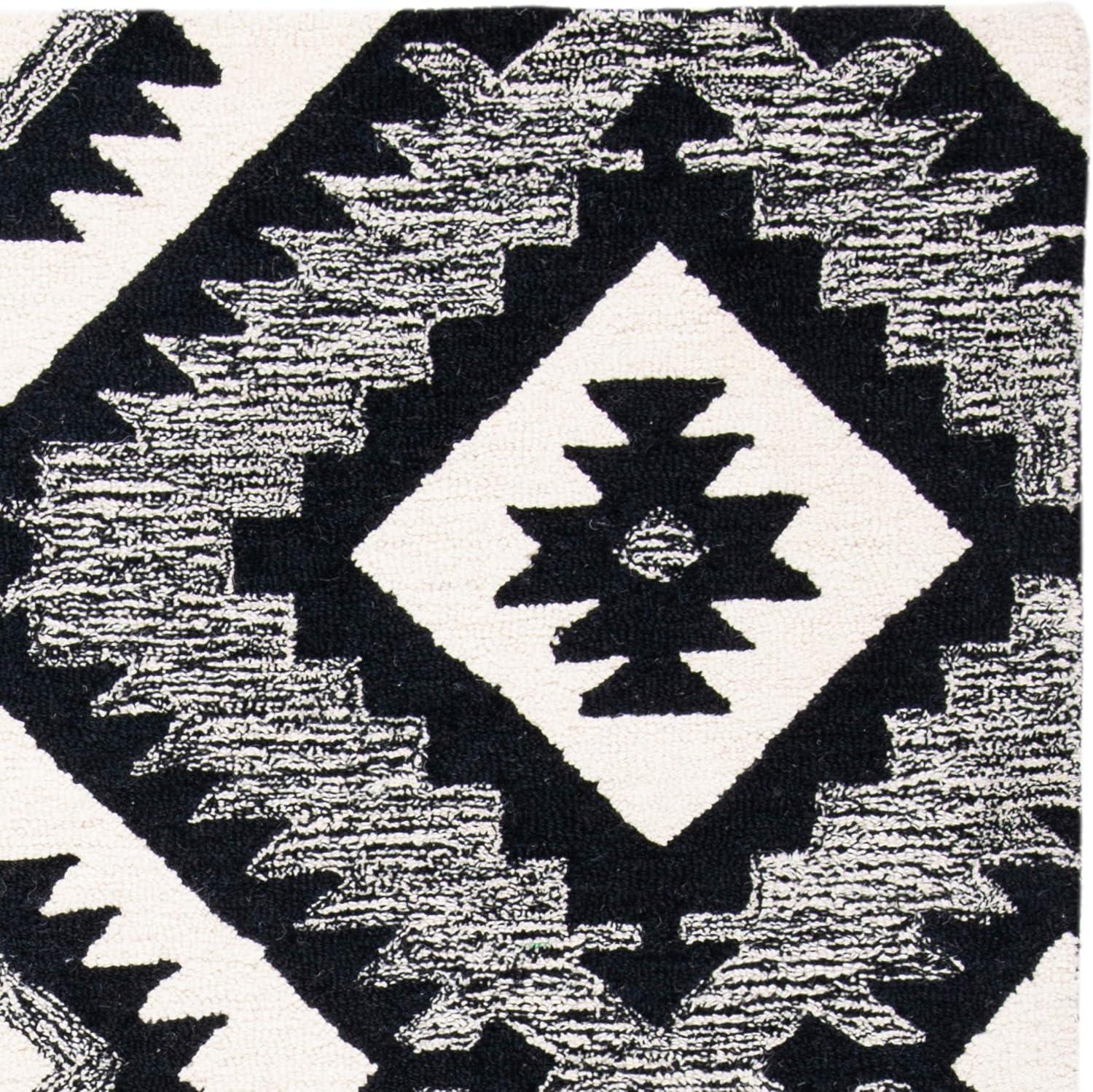 image:imageSAFAVIEH Area Rug 8x10 Aspen Collection Large Charcoal amp Black Handmade Wool Ideal for Living Room Bedroom Office Dining Space APN813ZCharcoalBlack