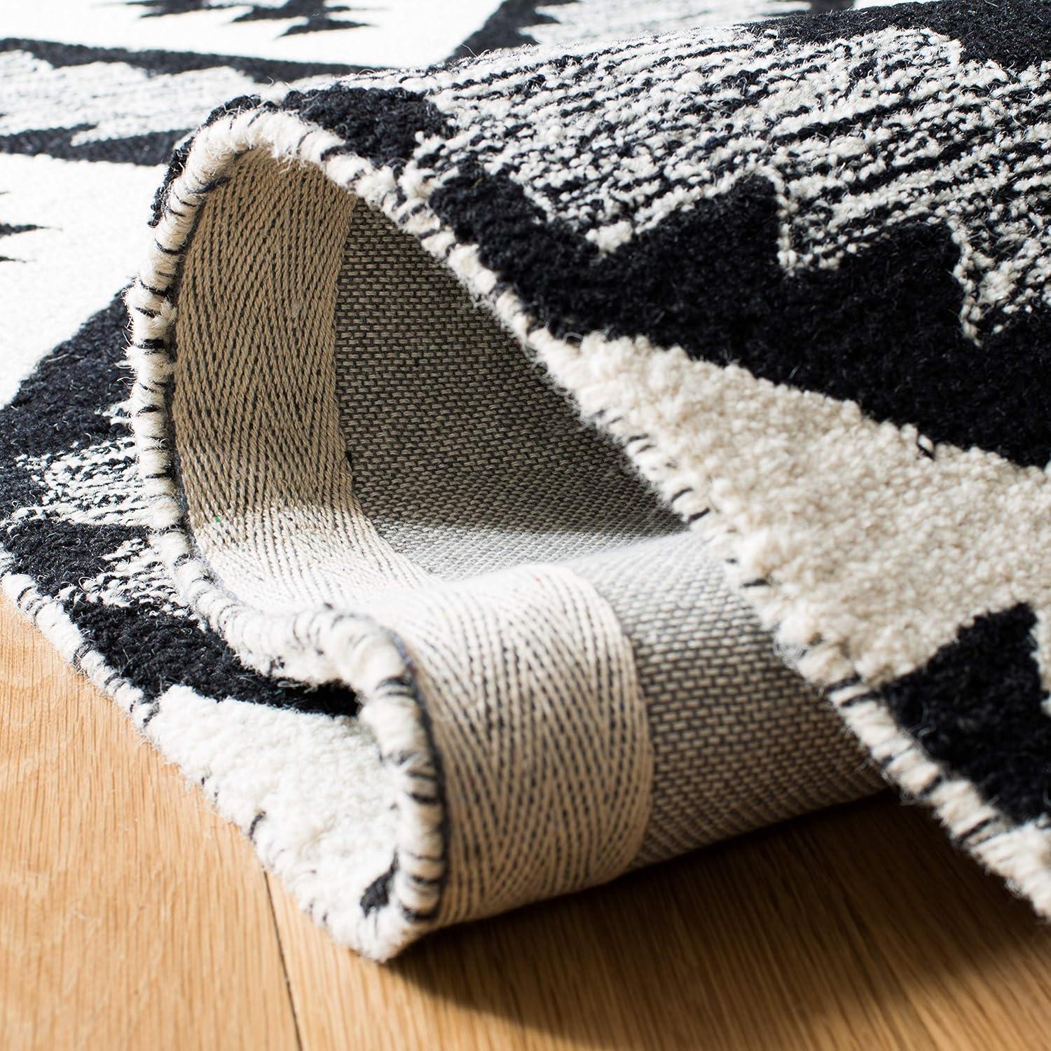 image:imageSAFAVIEH Area Rug 8x10 Aspen Collection Large Charcoal amp Black Handmade Wool Ideal for Living Room Bedroom Office Dining Space APN813ZCharcoalBlack