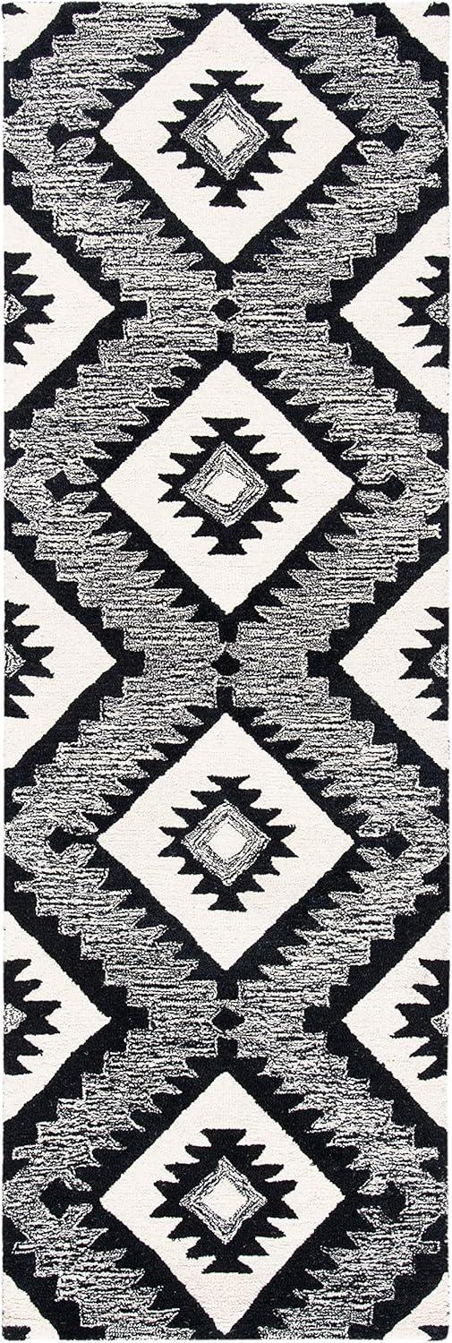 image:imageSAFAVIEH Area Rug 8x10 Aspen Collection Large Charcoal amp Black Handmade Wool Ideal for Living Room Bedroom Office Dining Space APN813ZCharcoalBlack