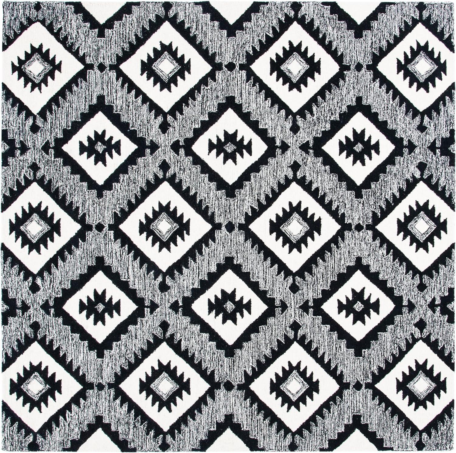 image:imageSAFAVIEH Area Rug 8x10 Aspen Collection Large Charcoal amp Black Handmade Wool Ideal for Living Room Bedroom Office Dining Space APN813ZCharcoalBlack