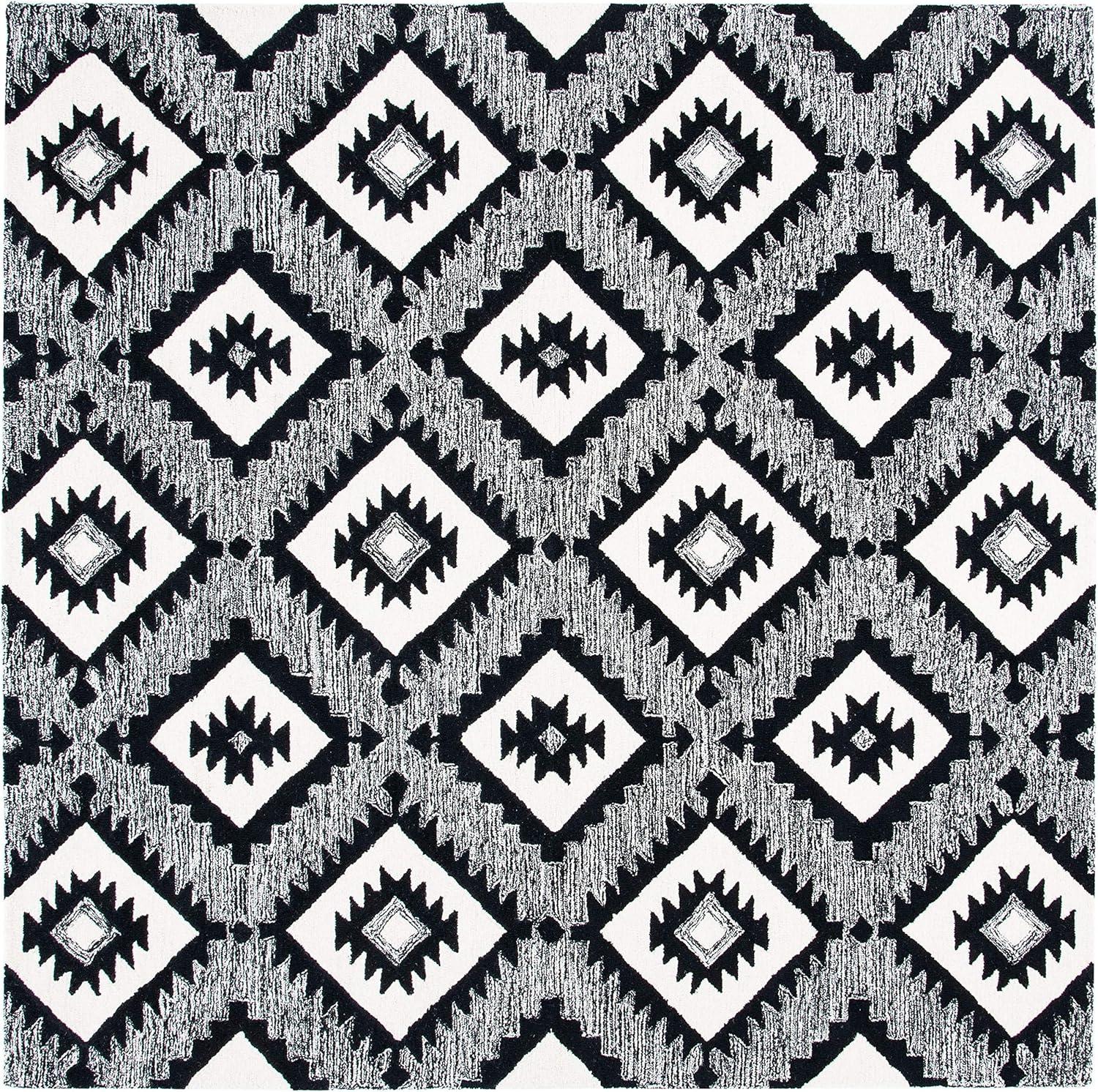 image:imageSAFAVIEH Area Rug 8x10 Aspen Collection Large Charcoal amp Black Handmade Wool Ideal for Living Room Bedroom Office Dining Space APN813ZCharcoalBlack