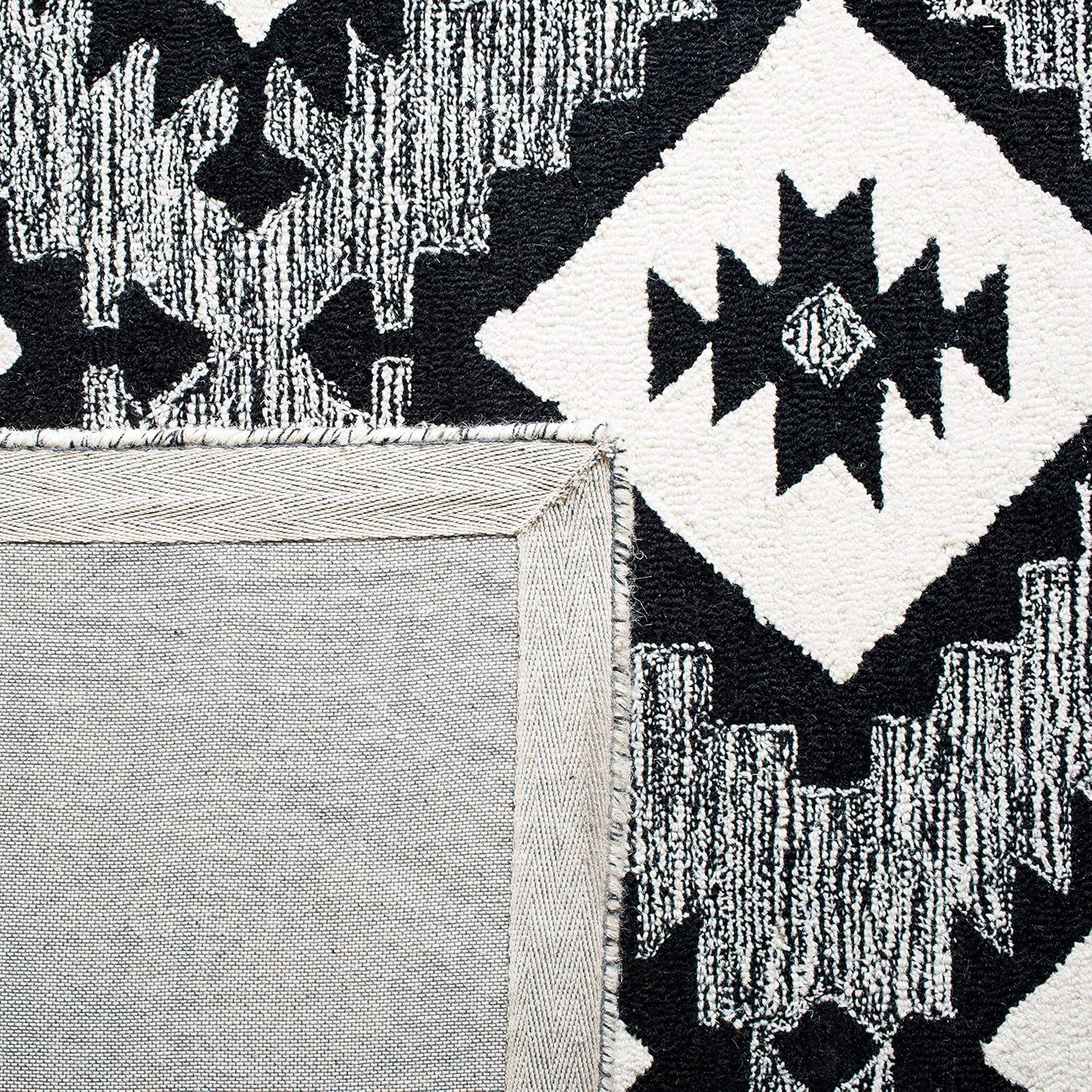 image:imageSAFAVIEH Area Rug 8x10 Aspen Collection Large Charcoal amp Black Handmade Wool Ideal for Living Room Bedroom Office Dining Space APN813ZCharcoalBlack