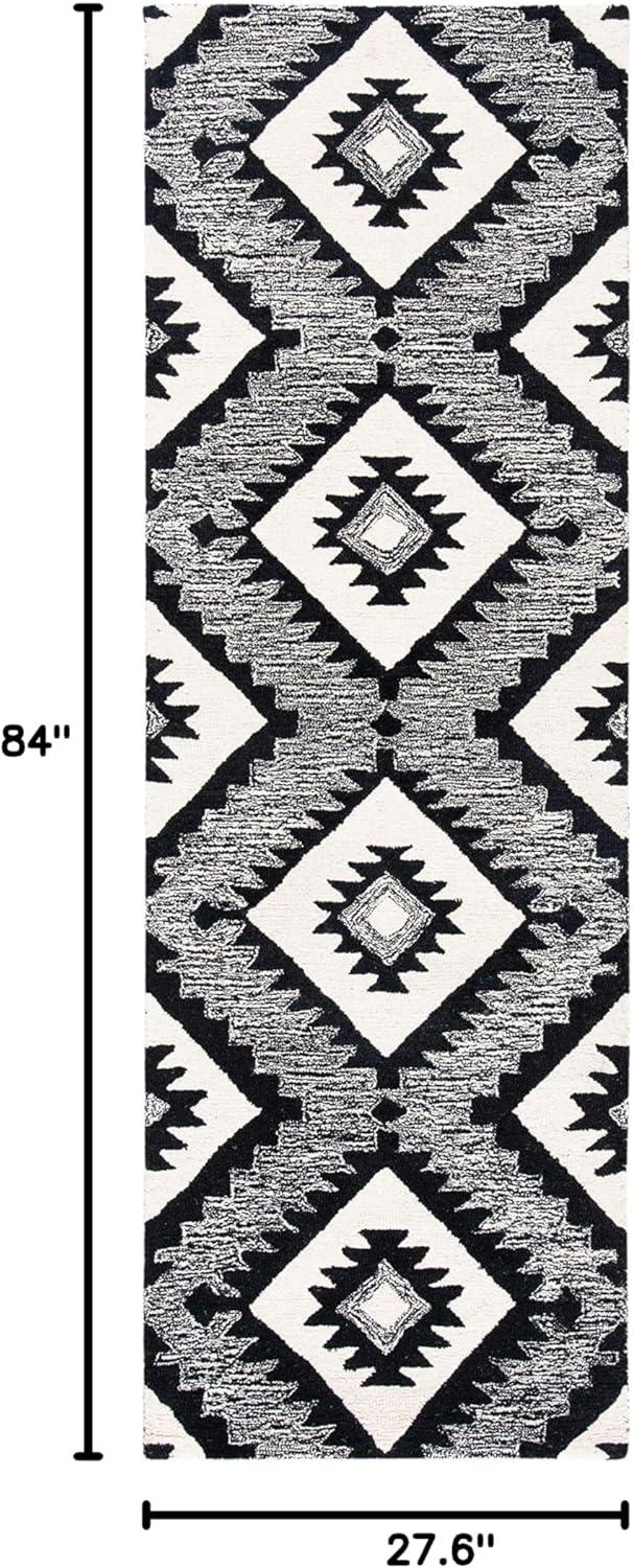 image:imageSAFAVIEH Area Rug 8x10 Aspen Collection Large Charcoal amp Black Handmade Wool Ideal for Living Room Bedroom Office Dining Space APN813ZCharcoalBlack