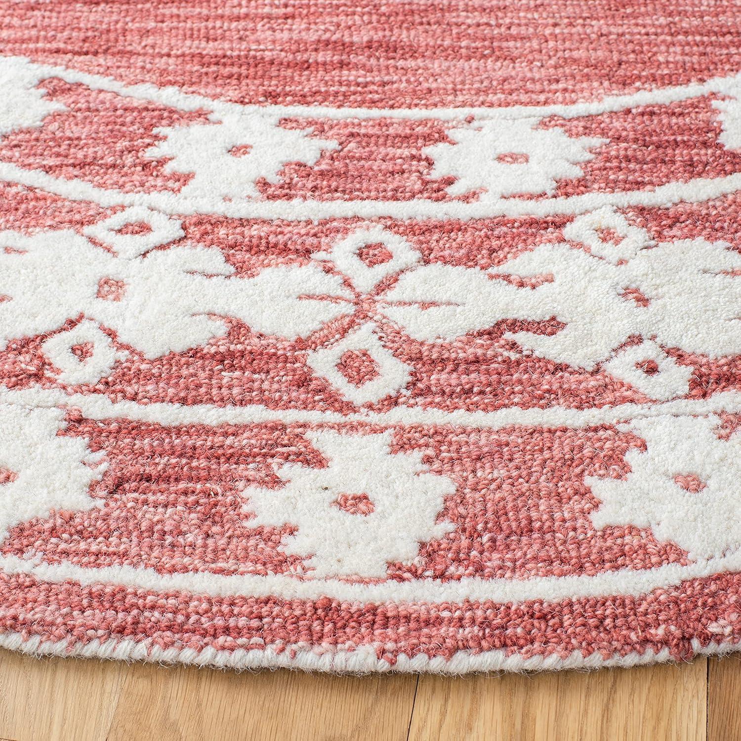 image:imageSAFAVIEH Area Rug 8x10 Aspen Collection Large Rust amp Ivory Handmade Wool Moroccan Boho Tribal Design Ideal for Living Room Bedroom Office Dining Space APN550PRustIvory