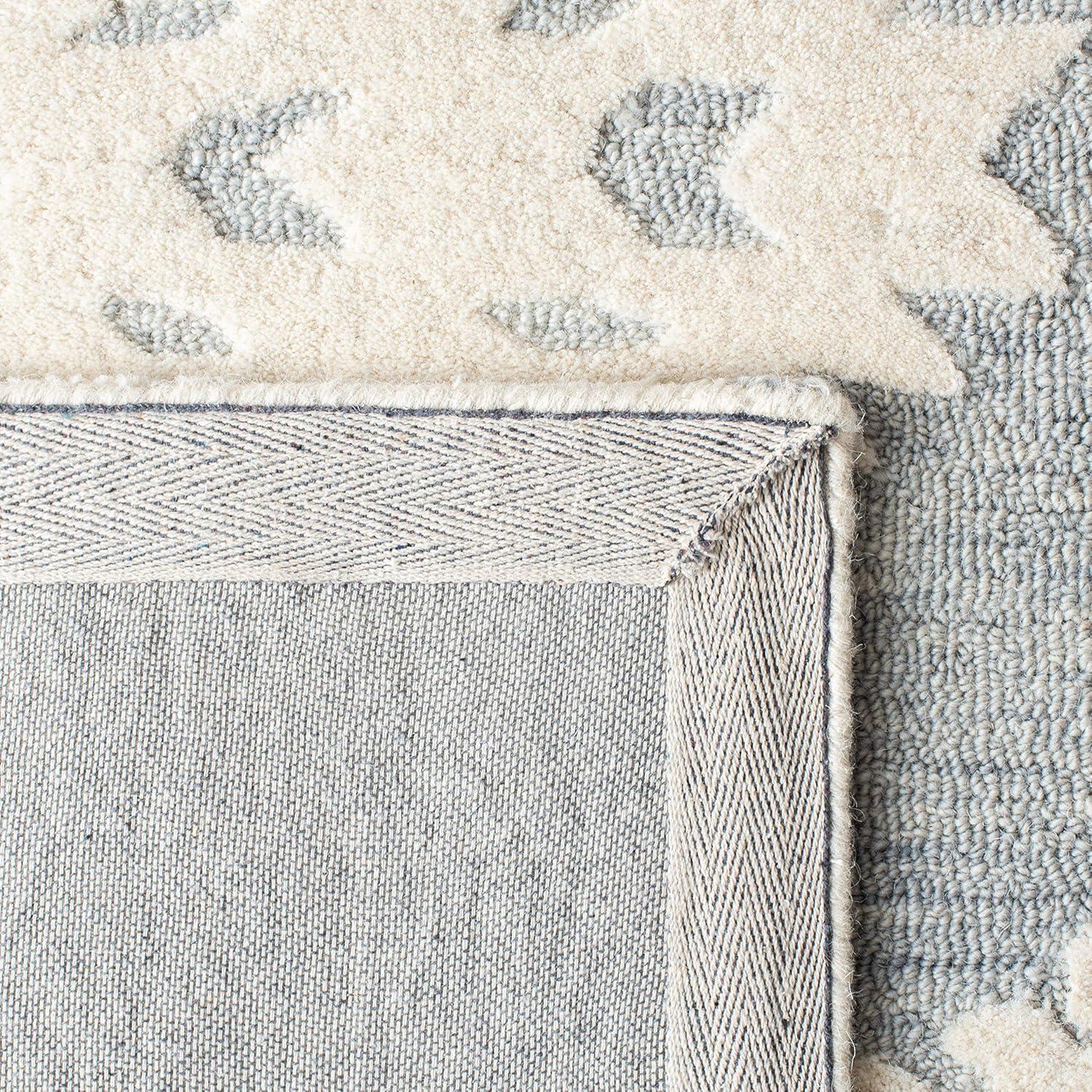image:imageSAFAVIEH Area Rug 8x10 Aspen Collection Large Rust amp Ivory Handmade Wool Moroccan Boho Tribal Design Ideal for Living Room Bedroom Office Dining Space APN550PLight GreyIvory