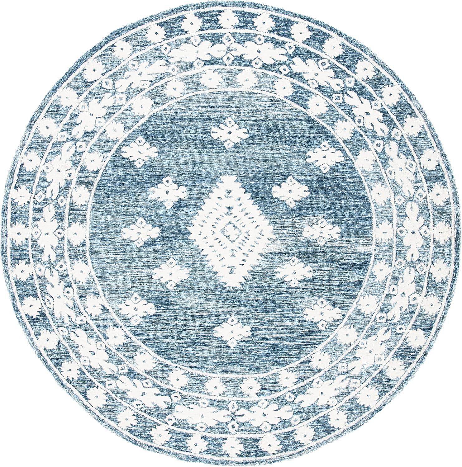 image:imageSAFAVIEH Area Rug 8x10 Aspen Collection Large Rust amp Ivory Handmade Wool Moroccan Boho Tribal Design Ideal for Living Room Bedroom Office Dining Space APN550PNavyIvory