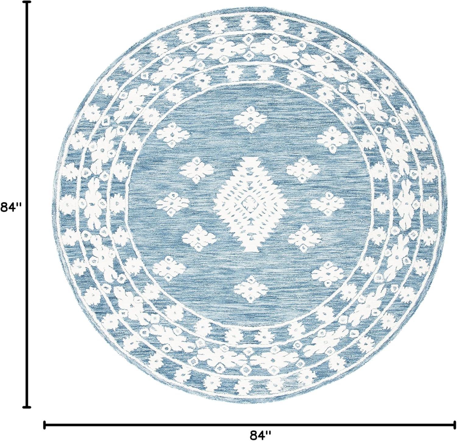 image:imageSAFAVIEH Area Rug 8x10 Aspen Collection Large Rust amp Ivory Handmade Wool Moroccan Boho Tribal Design Ideal for Living Room Bedroom Office Dining Space APN550PBlueIvory