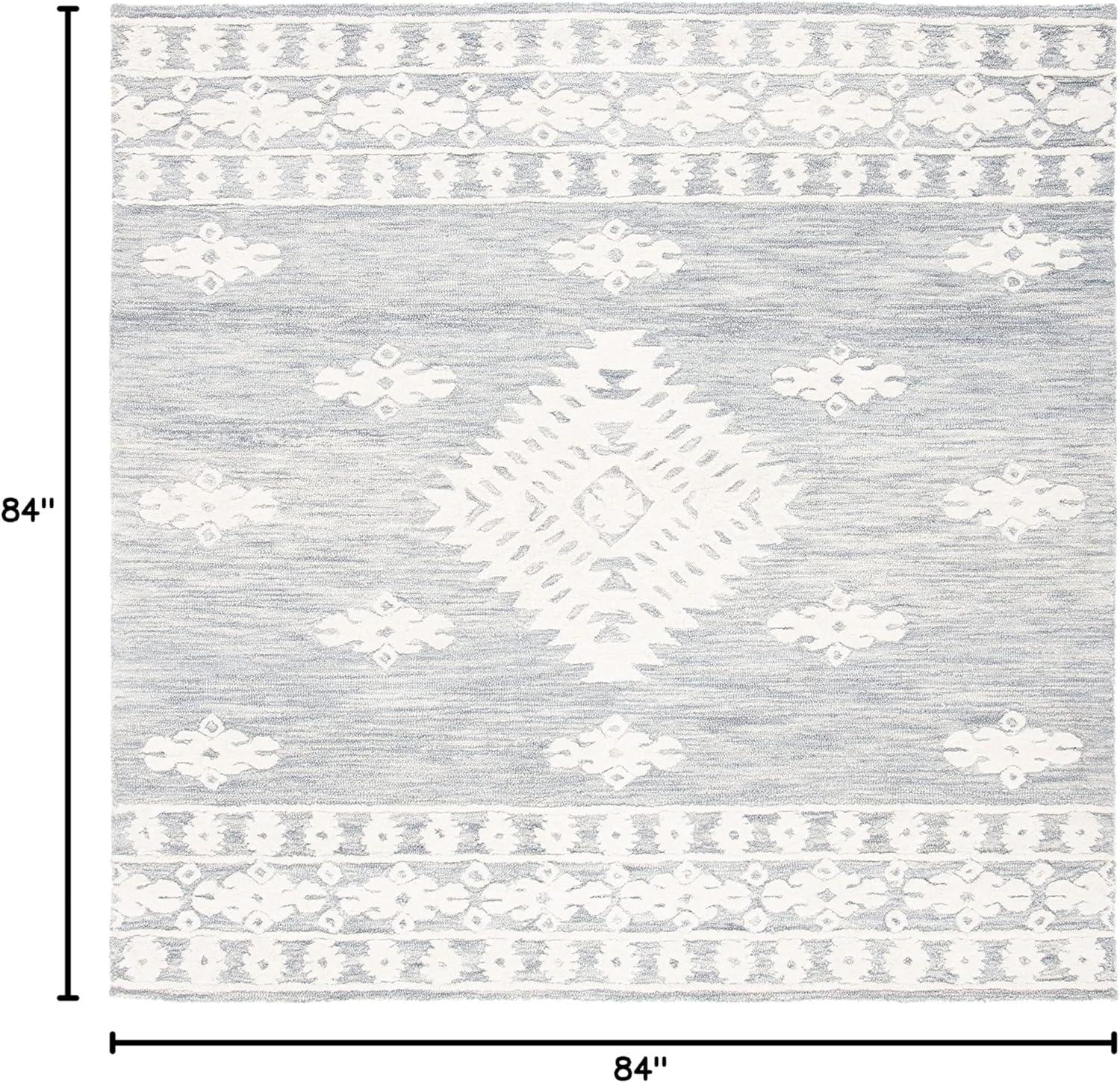 image:imageSAFAVIEH Area Rug 8x10 Aspen Collection Large Rust amp Ivory Handmade Wool Moroccan Boho Tribal Design Ideal for Living Room Bedroom Office Dining Space APN550PLight GreyIvory