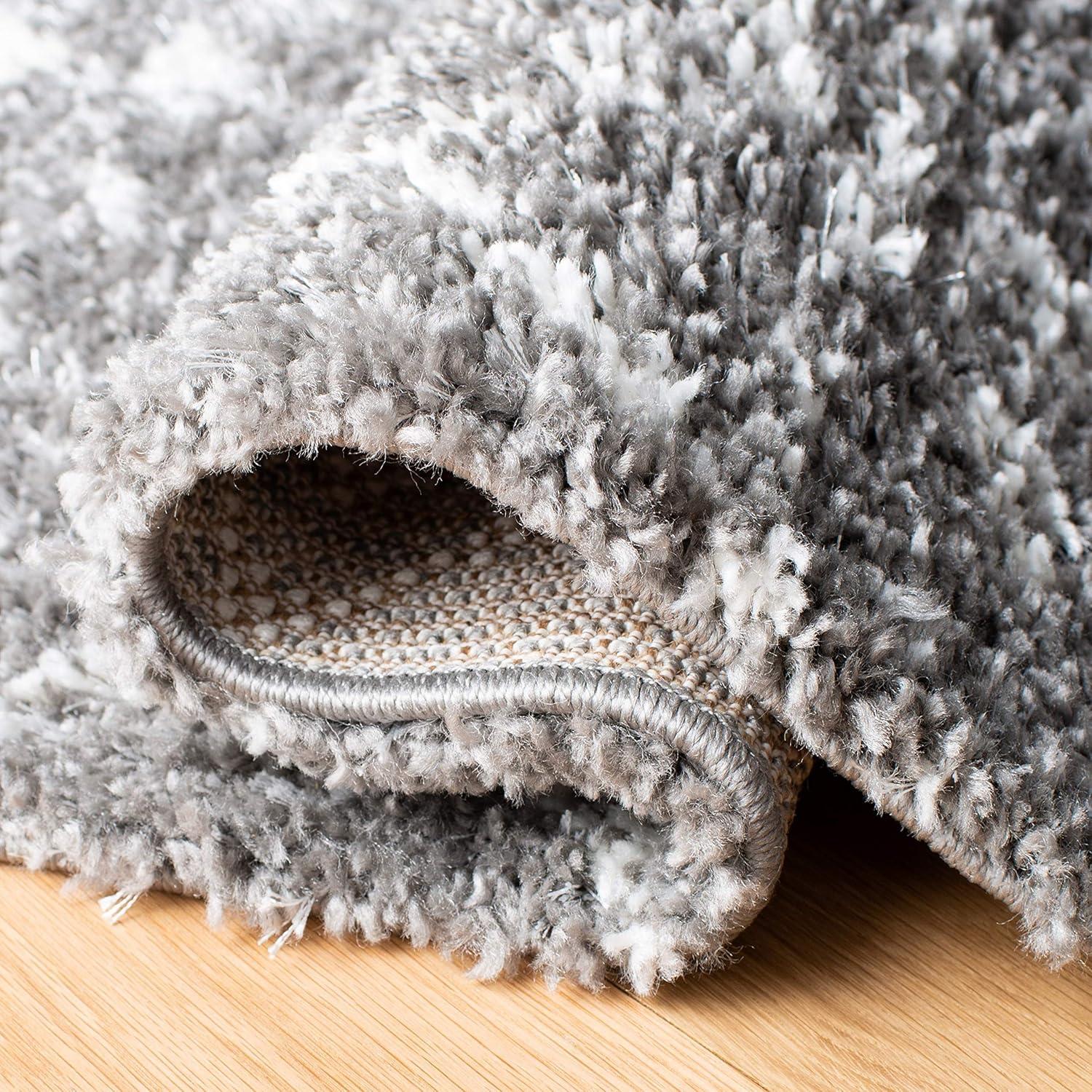 image:imageSAFAVIEH Area Rug 8x10 Berber Fringe Shag Collection Large Cream amp Dark Grey Moroccan Design NonShedding amp Easy Cleaning Thick Pile Ideal for Living Room Bedroom Dining Space BFG516AGreyIvory