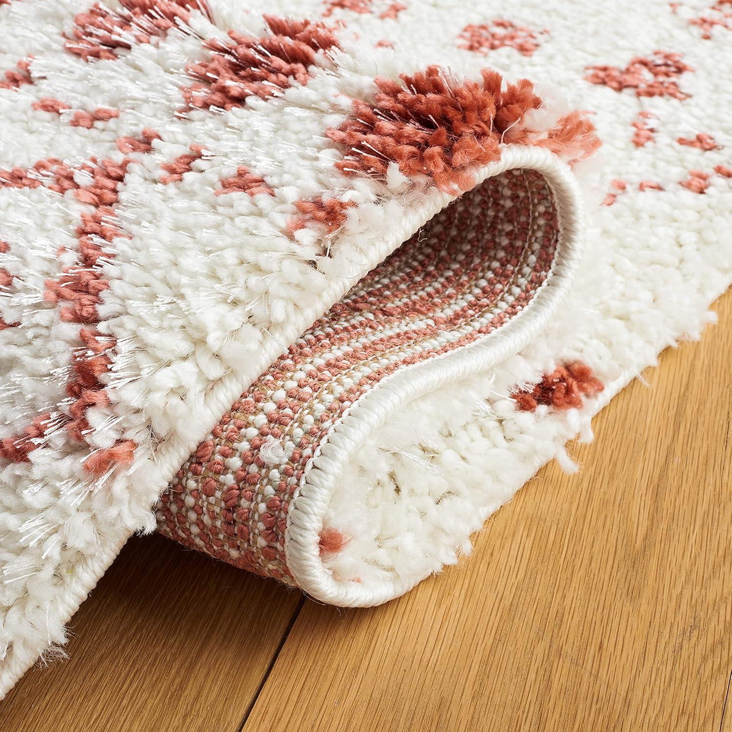 image:imageSAFAVIEH Area Rug 8x10 Berber Fringe Shag Collection Large Cream amp Dark Grey Moroccan Design NonShedding amp Easy Cleaning Thick Pile Ideal for Living Room Bedroom Dining Space BFG516AIvoryRust