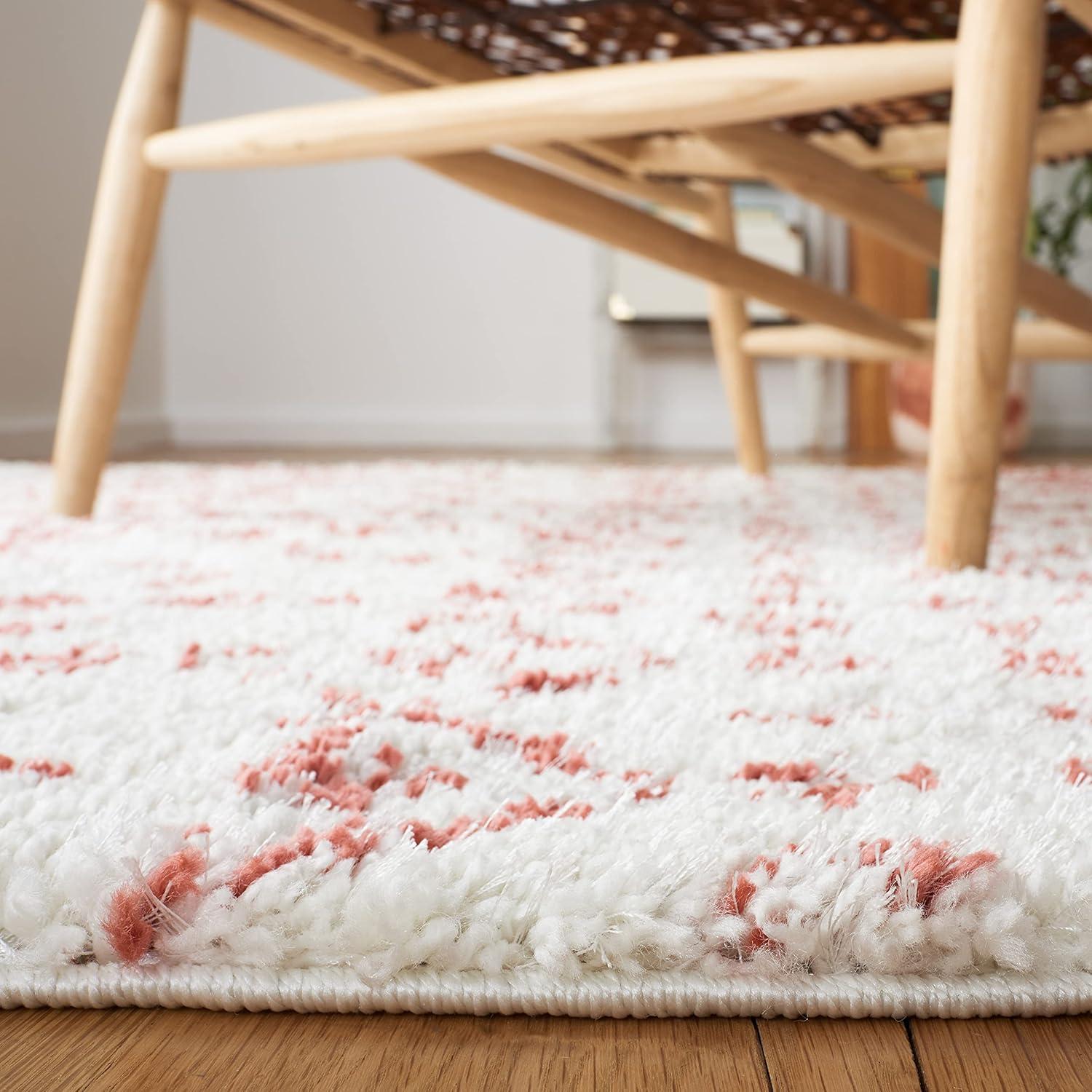image:imageSAFAVIEH Area Rug 8x10 Berber Fringe Shag Collection Large Cream amp Dark Grey Moroccan Design NonShedding amp Easy Cleaning Thick Pile Ideal for Living Room Bedroom Dining Space BFG516AIvoryRust
