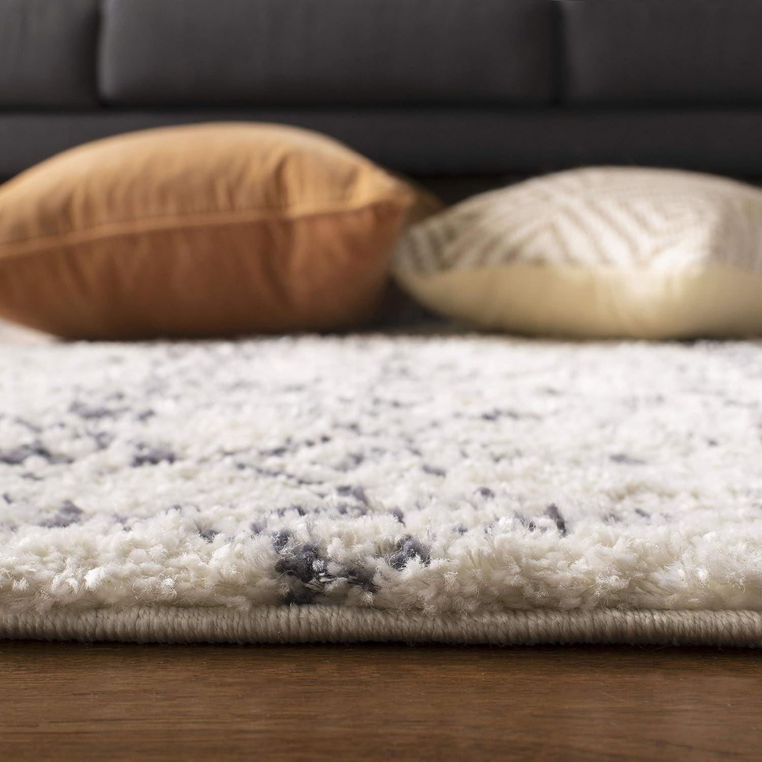 image:imageSAFAVIEH Area Rug 8x10 Berber Fringe Shag Collection Large Cream amp Dark Grey Moroccan Design NonShedding amp Easy Cleaning Thick Pile Ideal for Living Room Bedroom Dining Space BFG516ACreamDark Grey