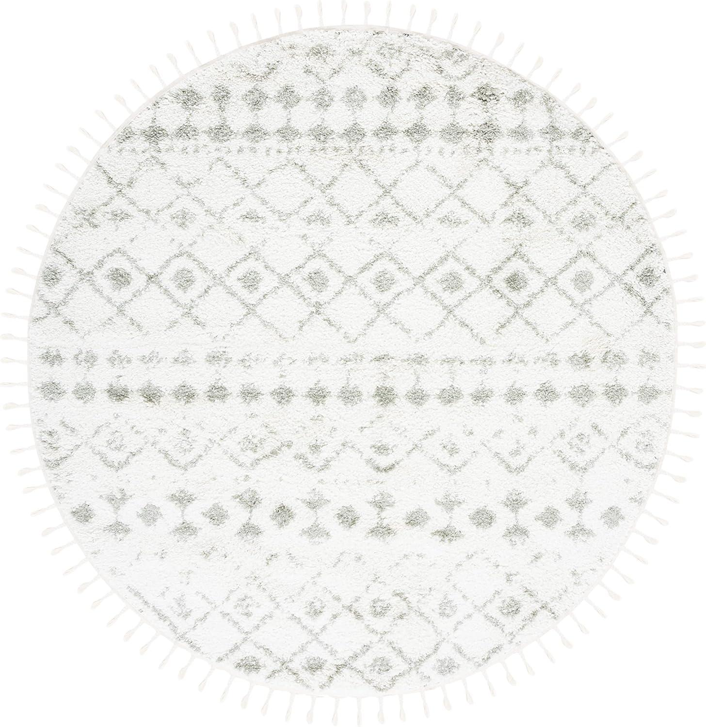 image:imageSAFAVIEH Area Rug 8x10 Berber Fringe Shag Collection Large Cream amp Dark Grey Moroccan Design NonShedding amp Easy Cleaning Thick Pile Ideal for Living Room Bedroom Dining Space BFG516AIvorySage
