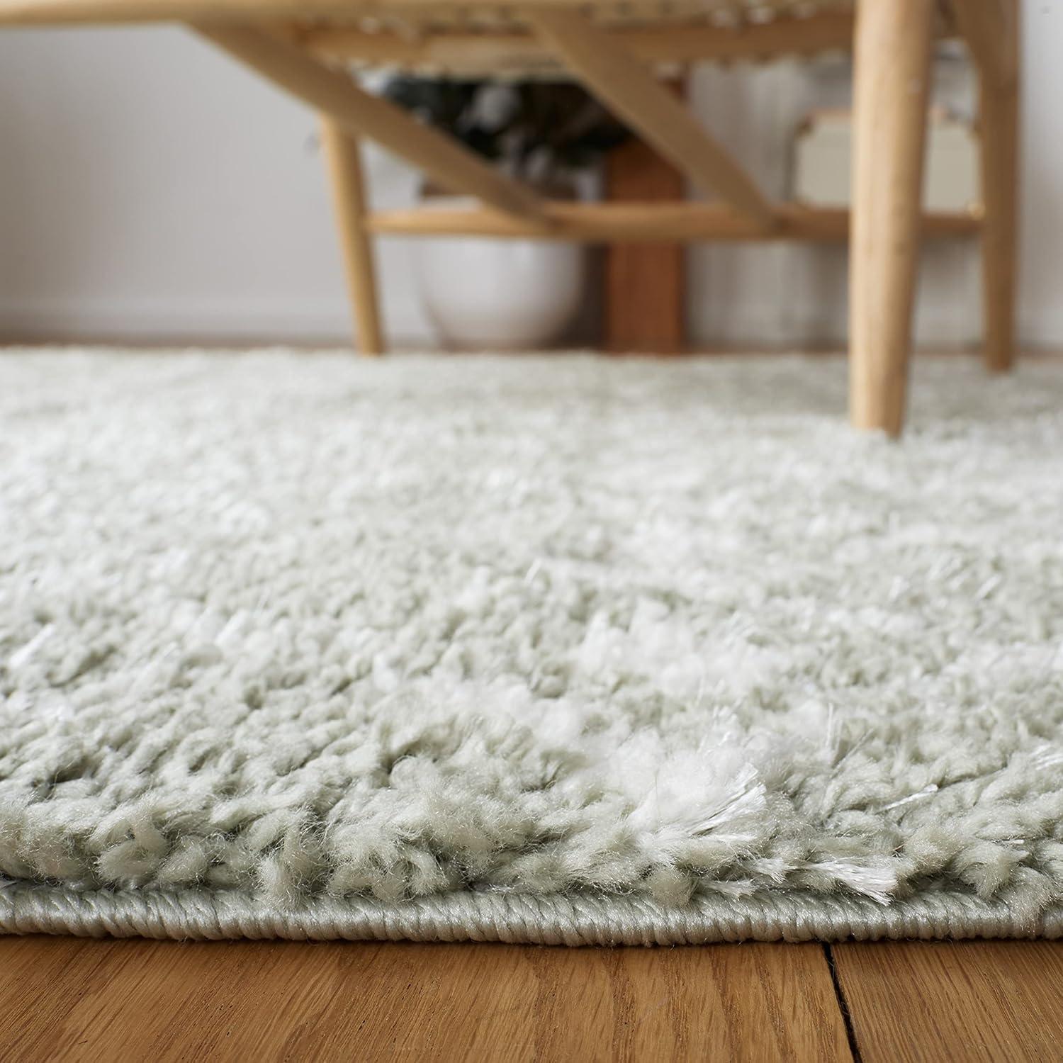 image:imageSAFAVIEH Area Rug 8x10 Berber Fringe Shag Collection Large Cream amp Dark Grey Moroccan Design NonShedding amp Easy Cleaning Thick Pile Ideal for Living Room Bedroom Dining Space BFG516ASageIvory