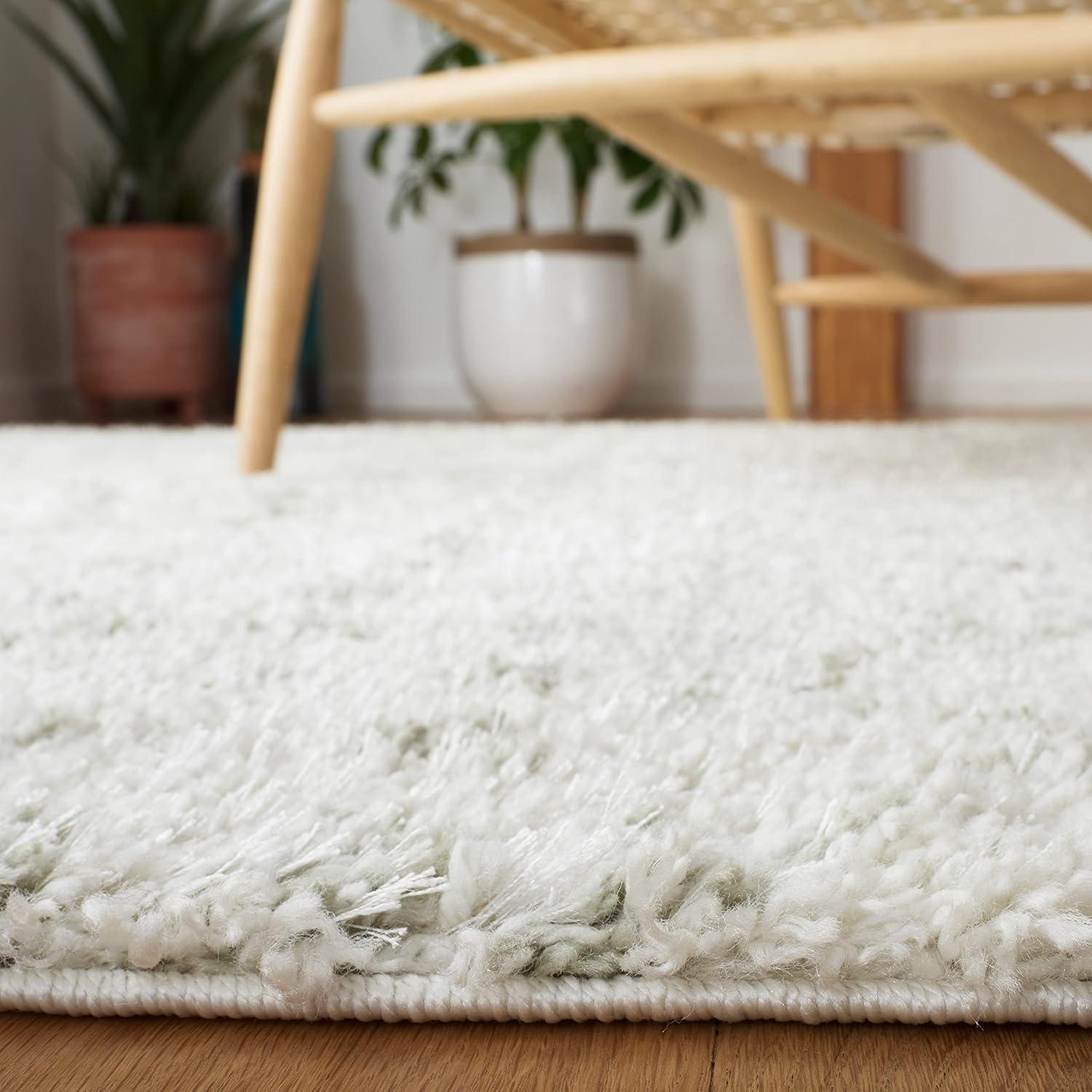 image:imageSAFAVIEH Area Rug 8x10 Berber Fringe Shag Collection Large Cream amp Dark Grey Moroccan Design NonShedding amp Easy Cleaning Thick Pile Ideal for Living Room Bedroom Dining Space BFG516AIvorySage