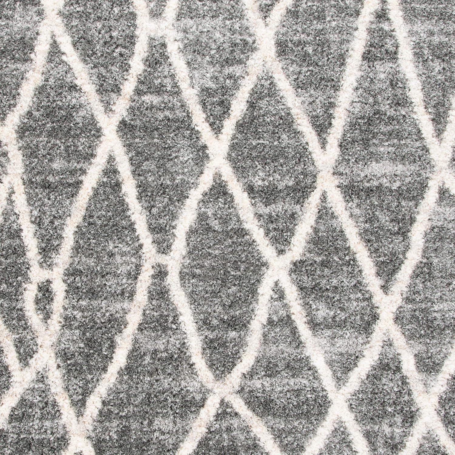 image:imageSAFAVIEH Area Rug 8x10 Berber Fringe Shag Collection Large Creme amp Black Moroccan Design NonShedding amp Easy Cleaning Plush Thick Pile Ideal for Living Room Bedroom Dining Space BFG628BGreyCream