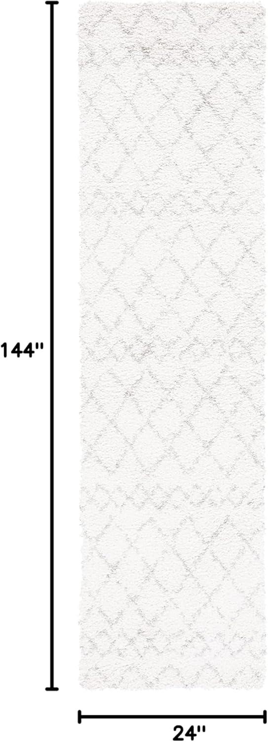image:imageSAFAVIEH Area Rug 8x10 Berber Shag Collection Large Navy amp Ivory Moroccan Design NonShedding amp Easy Cleaning Plush Thick Pile Ideal for Living Room Bedroom Dining Space BER165NCreamLight Grey