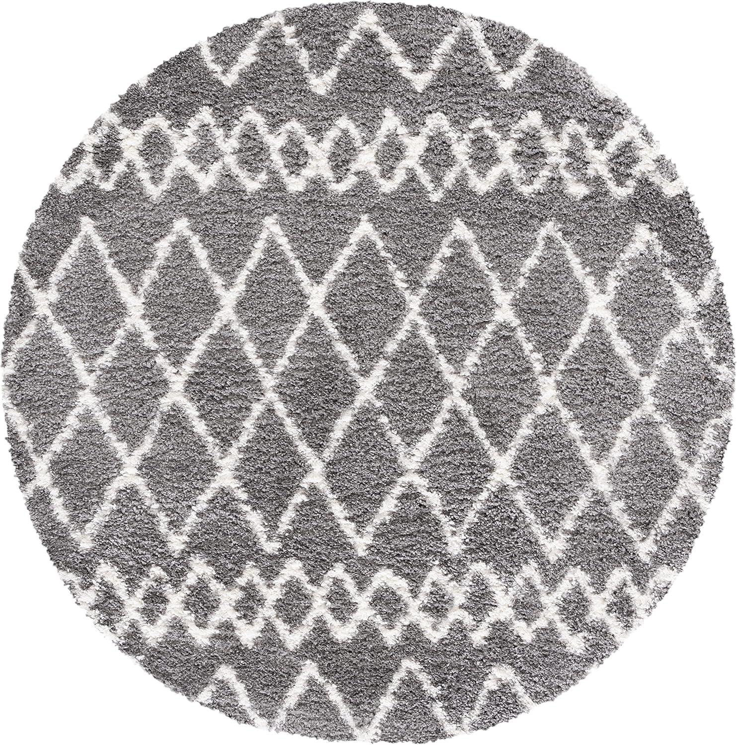 image:imageSAFAVIEH Area Rug 8x10 Berber Shag Collection Large Navy amp Ivory Moroccan Design NonShedding amp Easy Cleaning Plush Thick Pile Ideal for Living Room Bedroom Dining Space BER165NLight GreyCream
