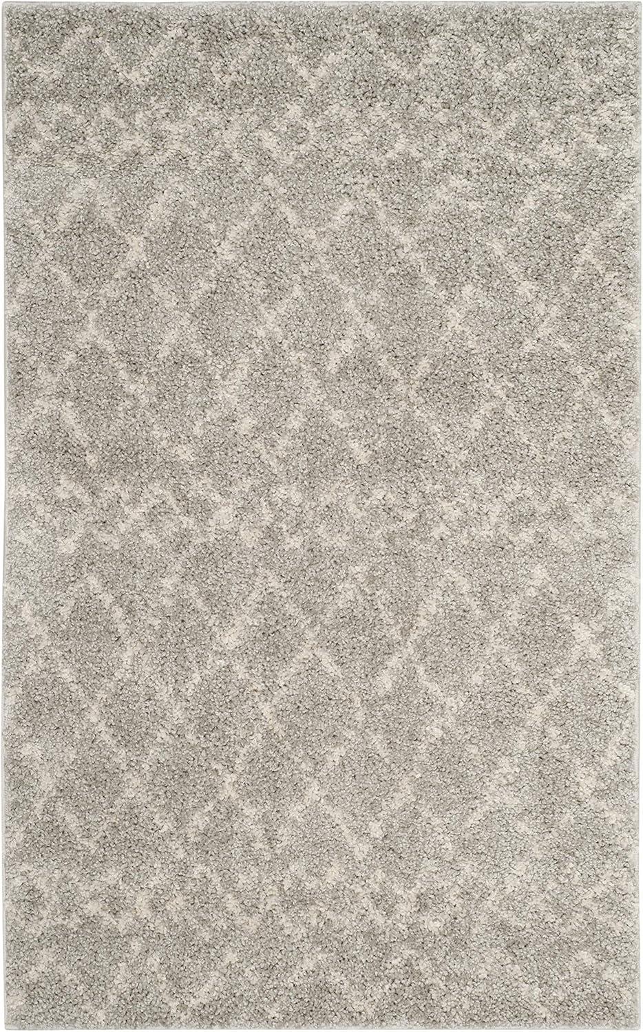 image:imageSAFAVIEH Area Rug 8x10 Berber Shag Collection Large Navy amp Ivory Moroccan Design NonShedding amp Easy Cleaning Plush Thick Pile Ideal for Living Room Bedroom Dining Space BER165NLight GreyCream