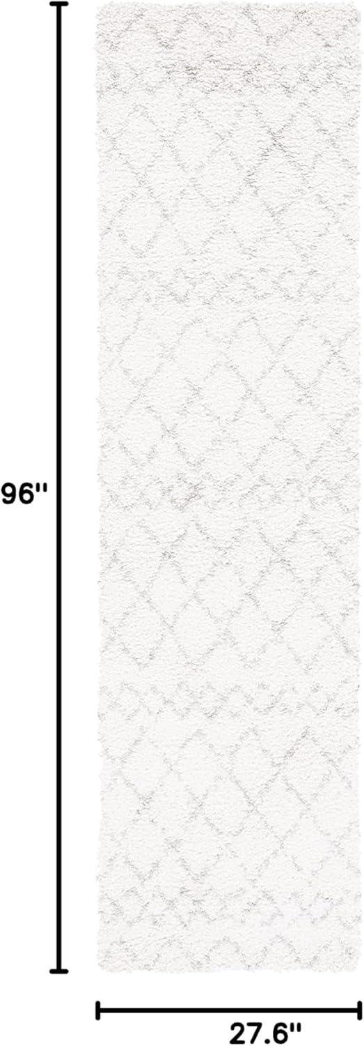 image:imageSAFAVIEH Area Rug 8x10 Berber Shag Collection Large Navy amp Ivory Moroccan Design NonShedding amp Easy Cleaning Plush Thick Pile Ideal for Living Room Bedroom Dining Space BER165NCreamLight Grey