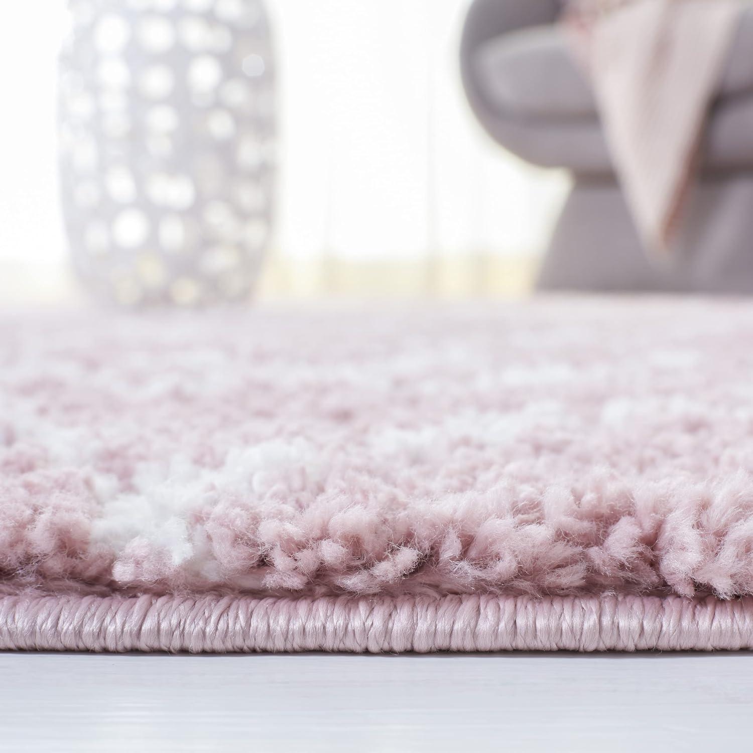 image:imageSAFAVIEH Area Rug 8x10 Berber Shag Collection Large Navy amp Ivory Moroccan Design NonShedding amp Easy Cleaning Plush Thick Pile Ideal for Living Room Bedroom Dining Space BER165NLight RoseIvory