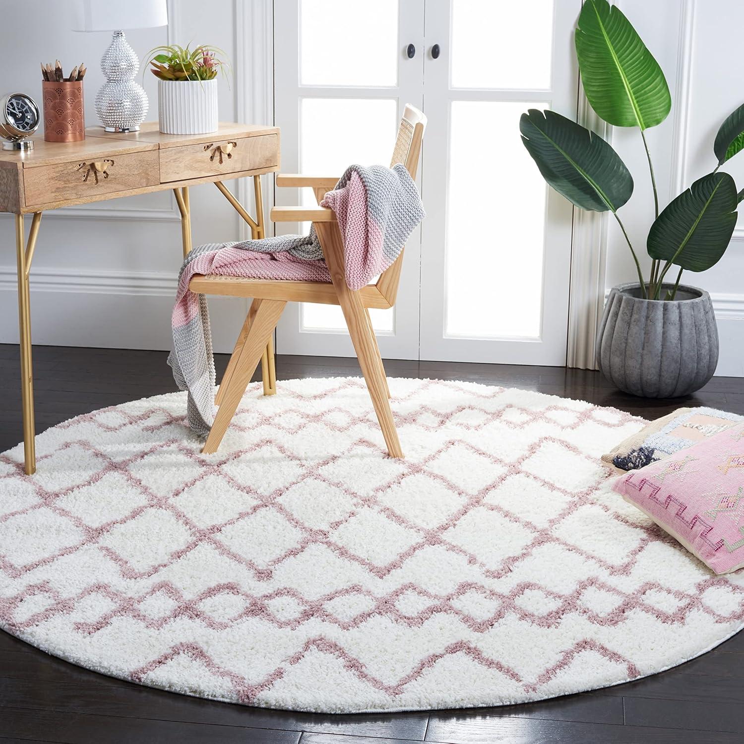 image:imageSAFAVIEH Area Rug 8x10 Berber Shag Collection Large Navy amp Ivory Moroccan Design NonShedding amp Easy Cleaning Plush Thick Pile Ideal for Living Room Bedroom Dining Space BER165NLight GreyCream