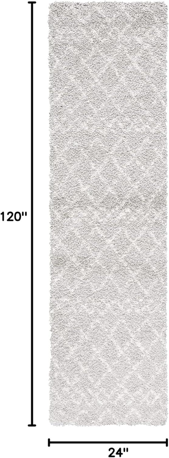 image:imageSAFAVIEH Area Rug 8x10 Berber Shag Collection Large Navy amp Ivory Moroccan Design NonShedding amp Easy Cleaning Plush Thick Pile Ideal for Living Room Bedroom Dining Space BER165NLight GreyCream