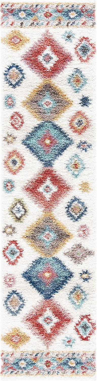 image:imageSAFAVIEH Area Rug 8x10 Calista Shag Collection Large Ivory amp Blue NonShedding amp Easy Cleaning Ultra Plush Thick Pile Ideal for Living Room Bedroom Dining Space CAL142AIvoryBlue