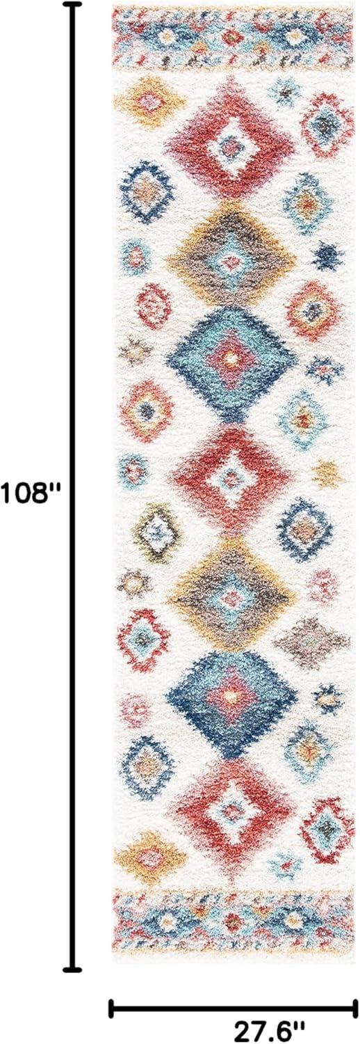 image:imageSAFAVIEH Area Rug 8x10 Calista Shag Collection Large Ivory amp Blue NonShedding amp Easy Cleaning Ultra Plush Thick Pile Ideal for Living Room Bedroom Dining Space CAL142AIvoryBlue
