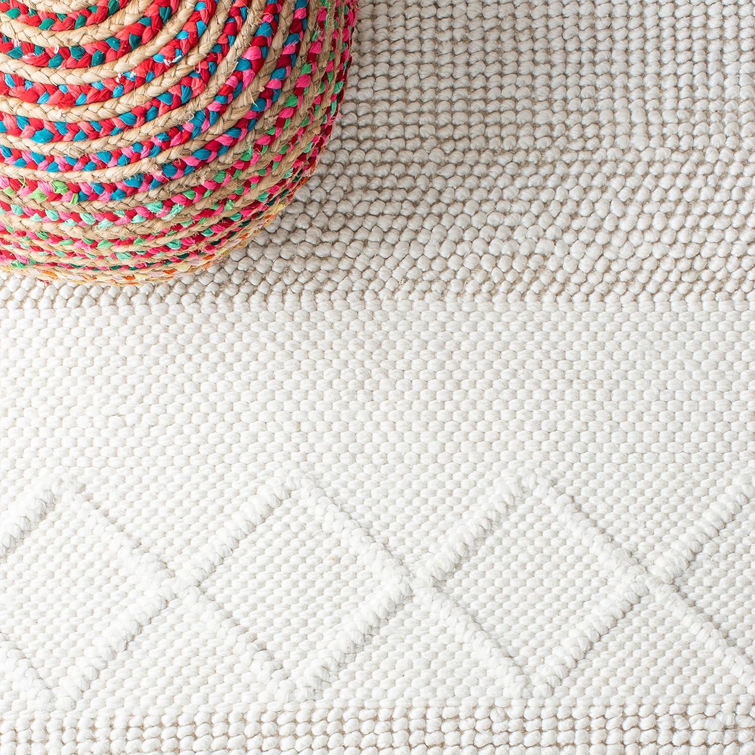 image:imageSAFAVIEH Area Rug 8x10 Casablanca Collection Large Ivory Handmade Boho Tassel Fringe Detail Ideal for Living Room Bedroom Dining Space CSB278AIvory