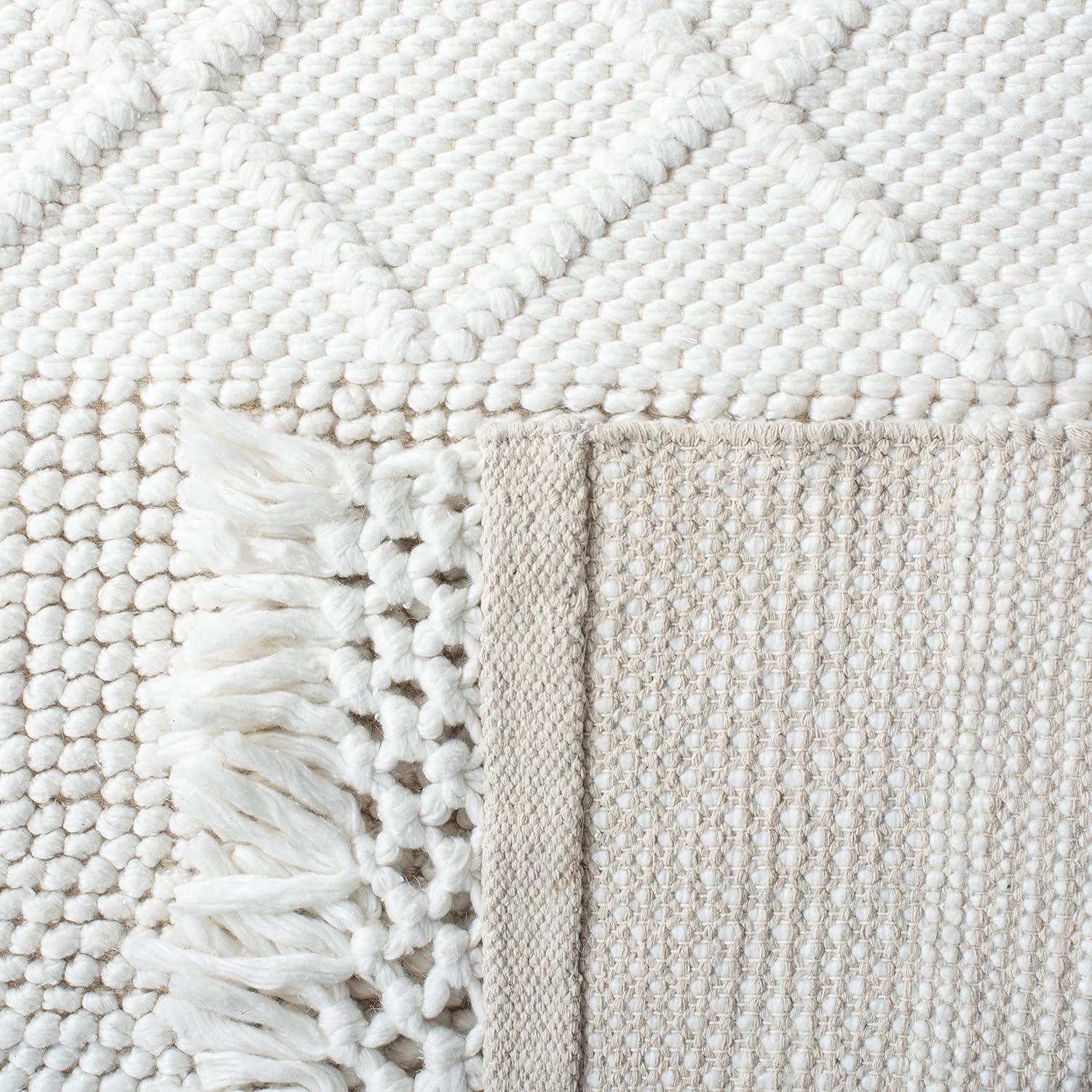 image:imageSAFAVIEH Area Rug 8x10 Casablanca Collection Large Ivory Handmade Boho Tassel Fringe Detail Ideal for Living Room Bedroom Dining Space CSB278AIvory