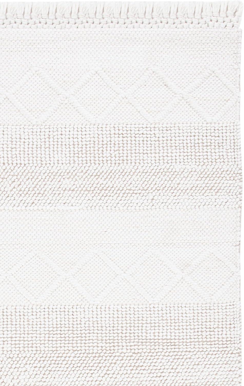 image:imageSAFAVIEH Area Rug 8x10 Casablanca Collection Large Ivory Handmade Boho Tassel Fringe Detail Ideal for Living Room Bedroom Dining Space CSB278AIvory