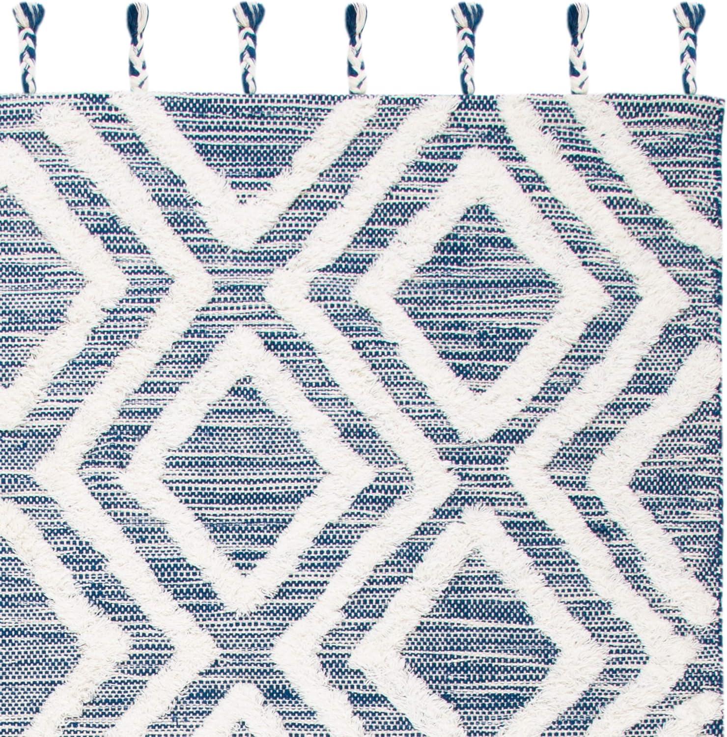 image:imageSAFAVIEH Area Rug 8x10 Kenya Collection Large Black amp Ivory Handmade Wool Moroccan Tassel Design Ideal for Living Room Bedroom Dining Space KNY331ZNavyIvory