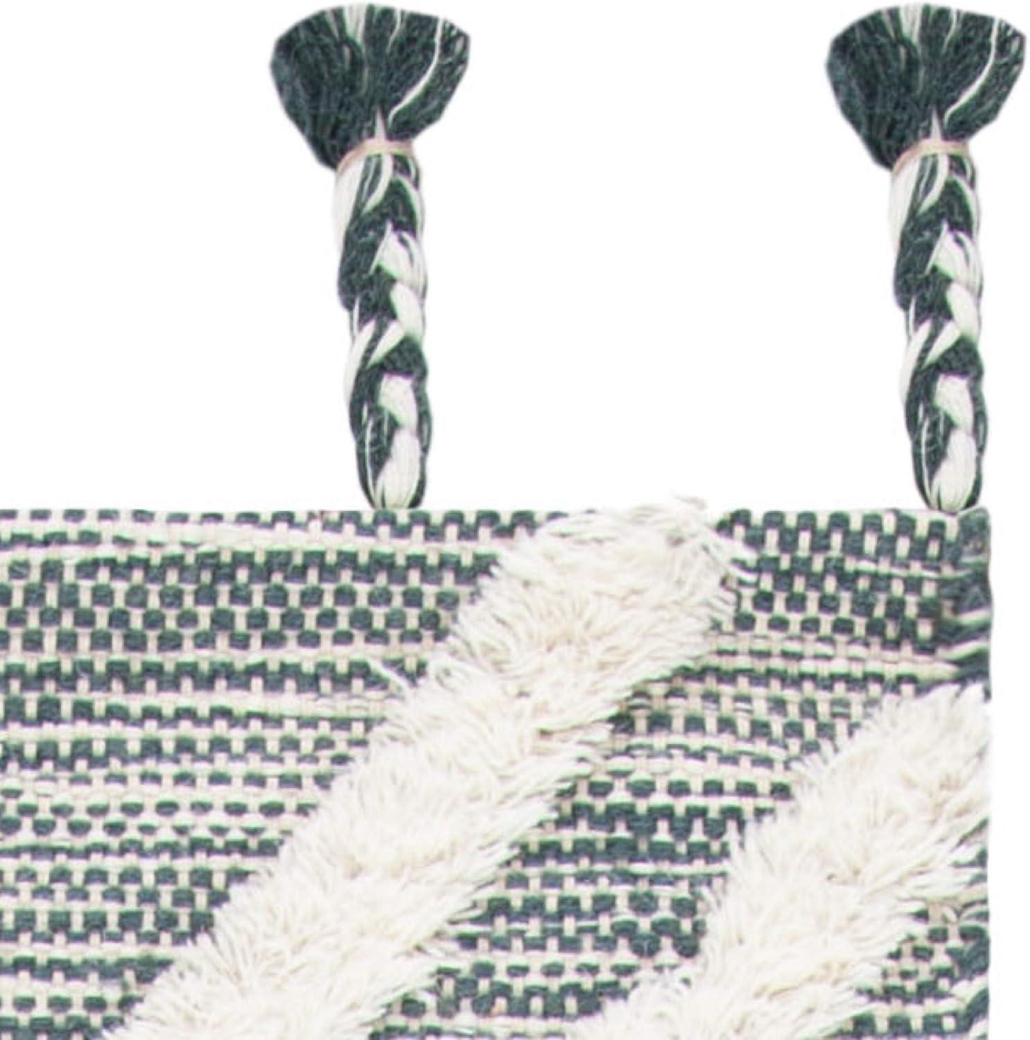 image:imageSAFAVIEH Area Rug 8x10 Kenya Collection Large Black amp Ivory Handmade Wool Moroccan Tassel Design Ideal for Living Room Bedroom Dining Space KNY331ZTealIvory